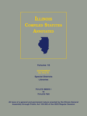 cover image of Illinois Compiled Statutes Annotated
